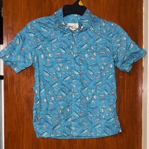 Reyn Spooner I'A Wikiwiki Collection Camp Shirt Hawaiian Fish